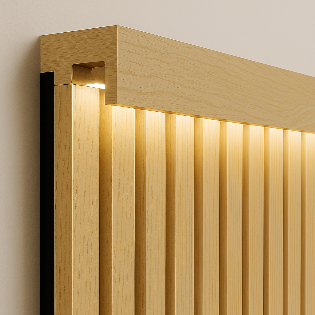 White Oak Top Trim with LED Lighting Installation Kit