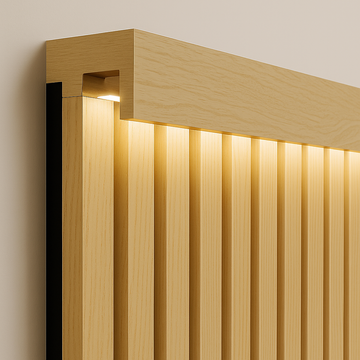 White Oak Top Trim with LED Lighting Installation Kit