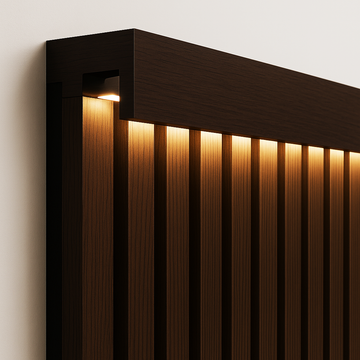 Smoked Oak Top Trim with LED Lighting Installation Kit