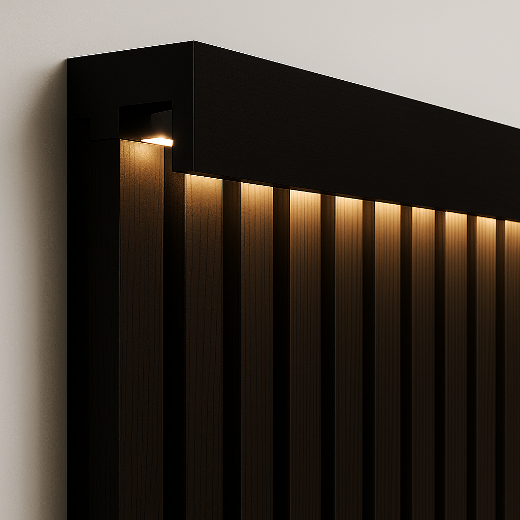Black Oak Top Trim with LED Lighting Installation Kit