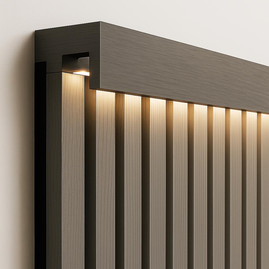 Grey Oak Top Trim with LED Lighting Installation Kit
