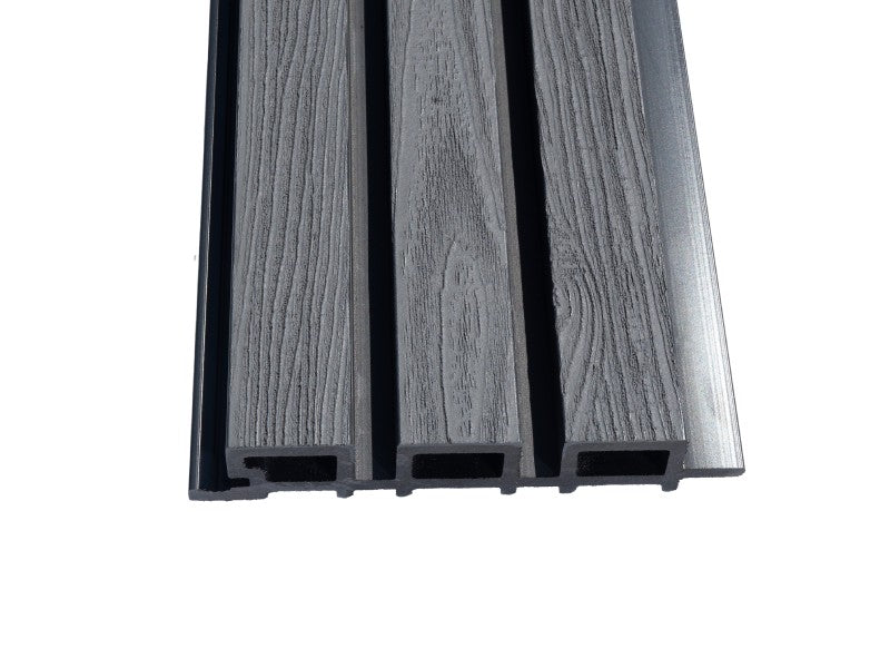 Grey Composite Cladding Slatted Design - 2.5m