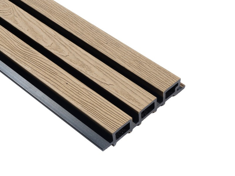 Composite Cladding Slatted Design - Teak 2.5m