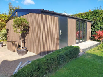 Smoked Oak Composite Cladding Slatted Design - 2.5m