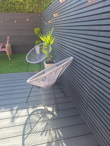 Grey Composite Cladding Slatted Design - 2.5m